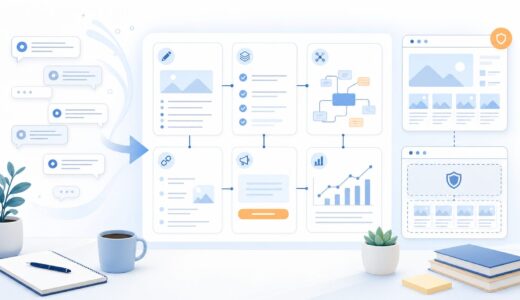 単発チャットからブログ運用ボードへ整理するイメージ